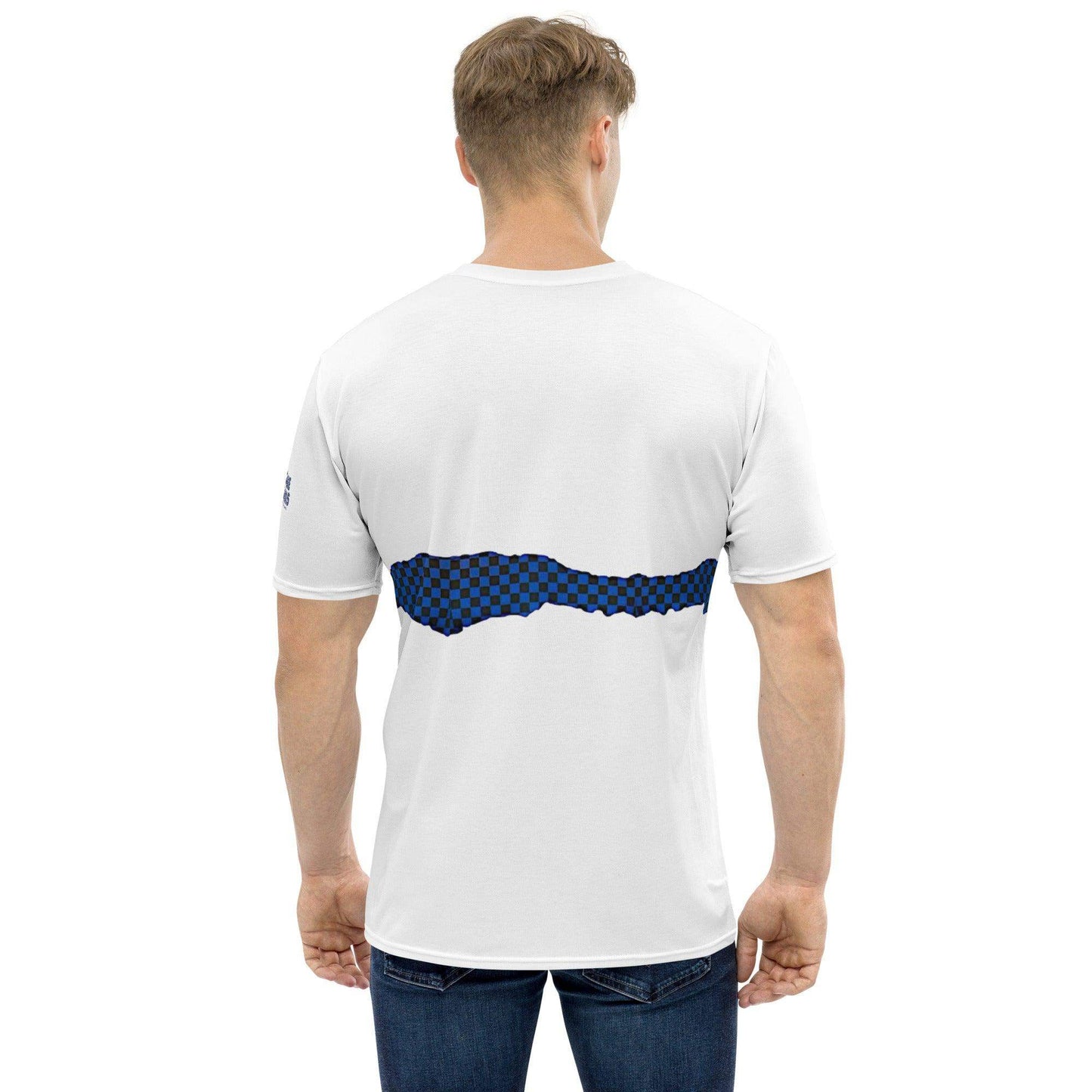 McEnroe Blue Check White T-shirt - Game Yarns