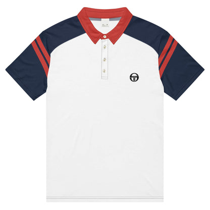 McEnroe Cortona Blue Red Polo Shirt 2 - Game Yarns