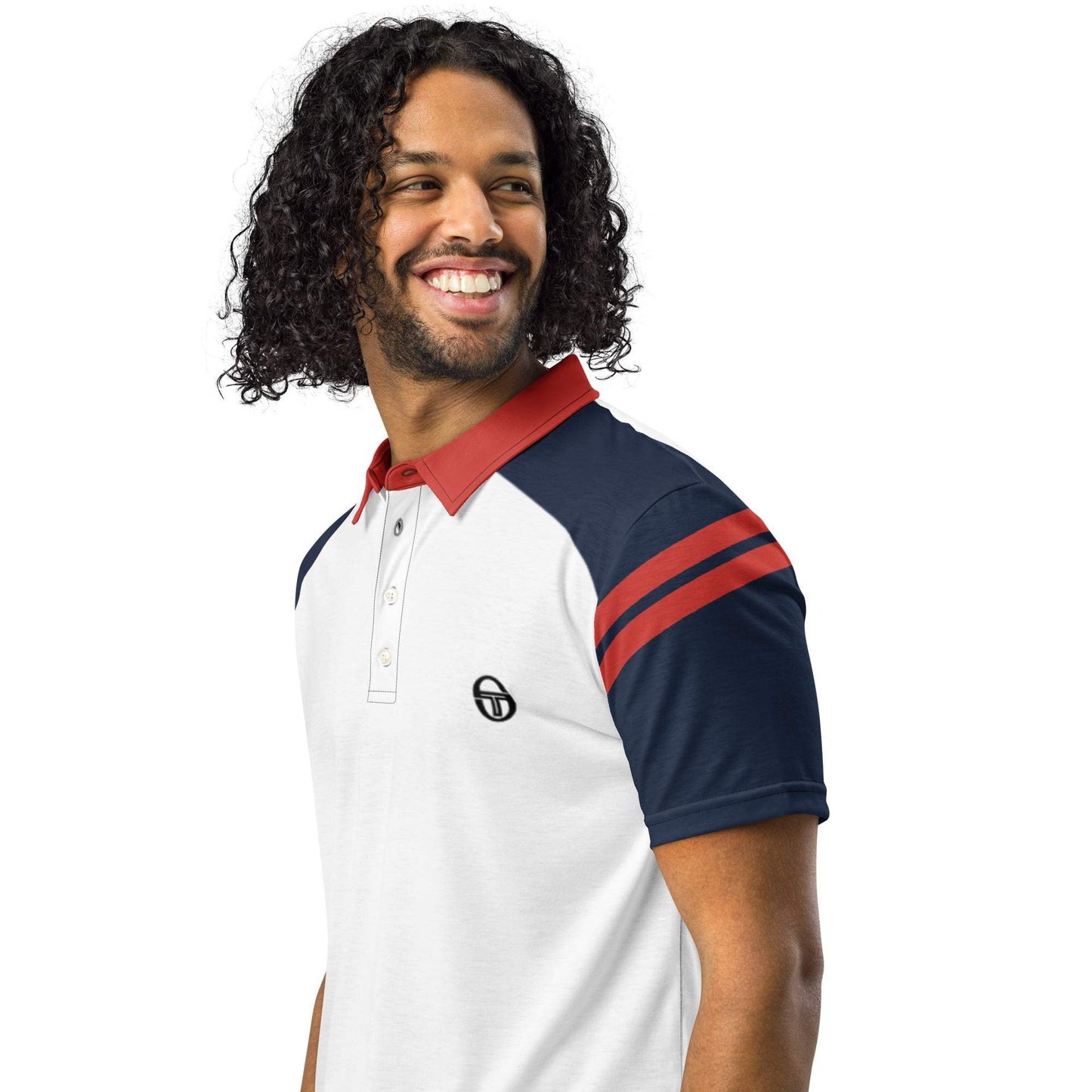 McEnroe Cortona Blue Red Polo Shirt 2 - Game Yarns