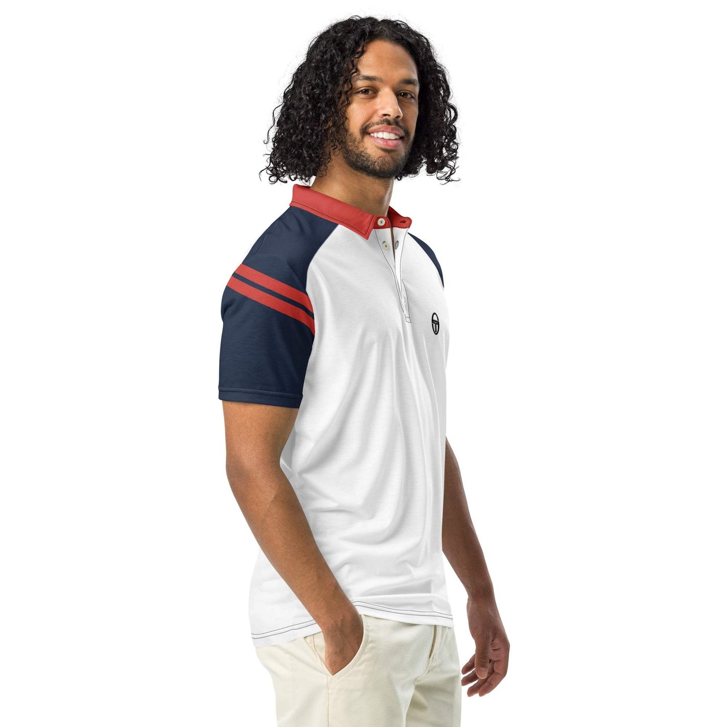 McEnroe Cortona Blue Red Polo Shirt 2 - Game Yarns