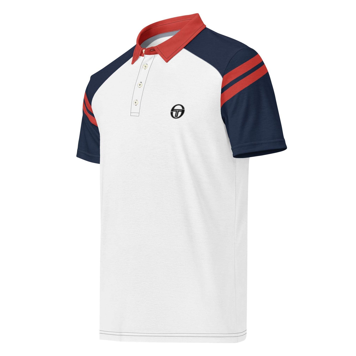 McEnroe Cortona Blue Red Polo Shirt 2 - Game Yarns