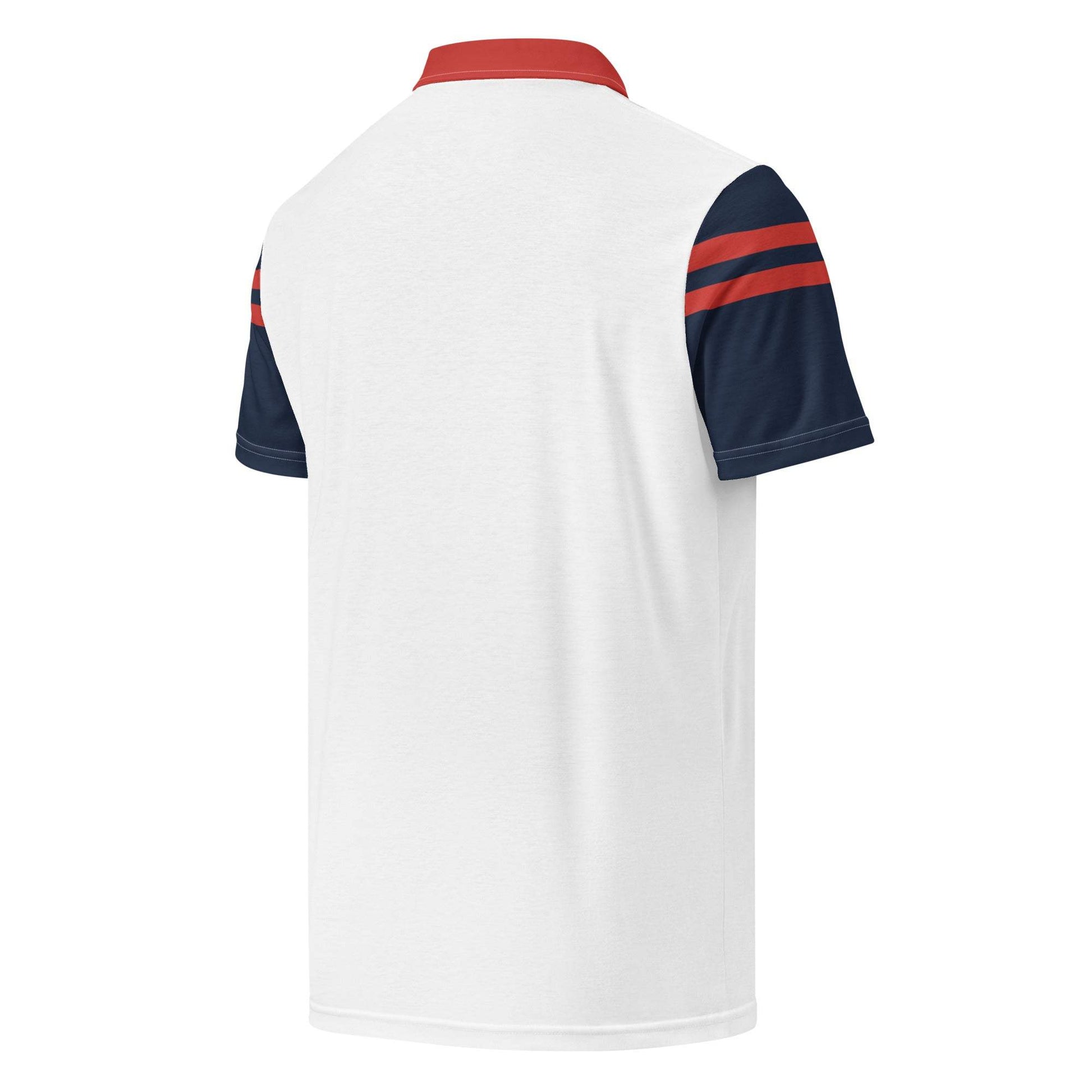 McEnroe Cortona Blue Red Polo Shirt - Game Yarns