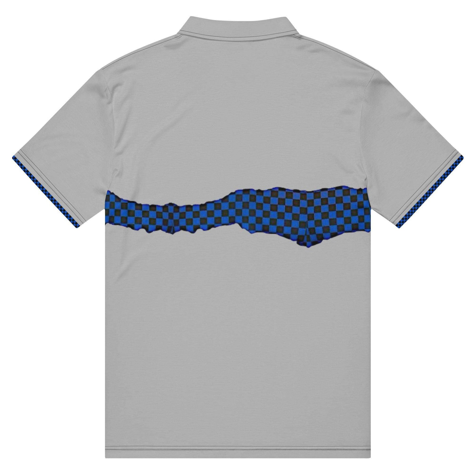 McEnroe Dark Grey Blue Check Polo Shirt - Game Yarns