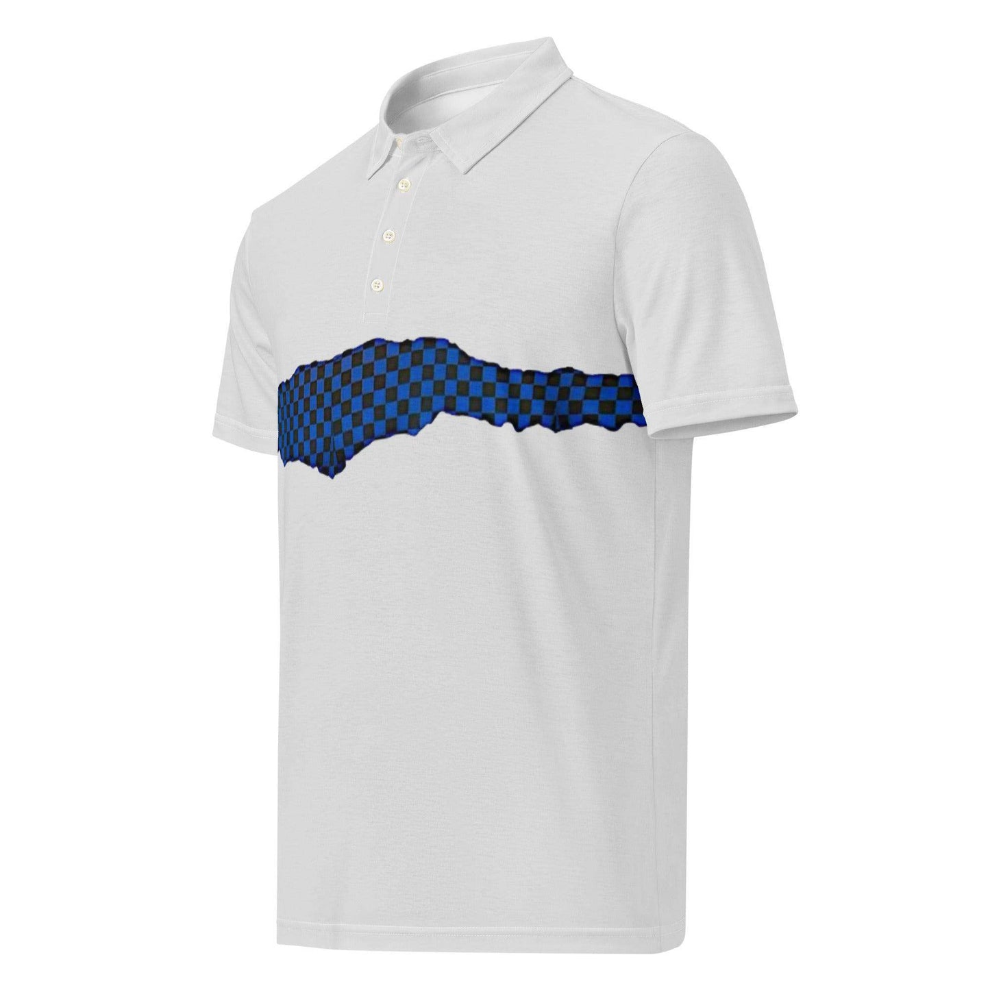 McEnroe Grey Blue Check polo shirt - Game Yarns