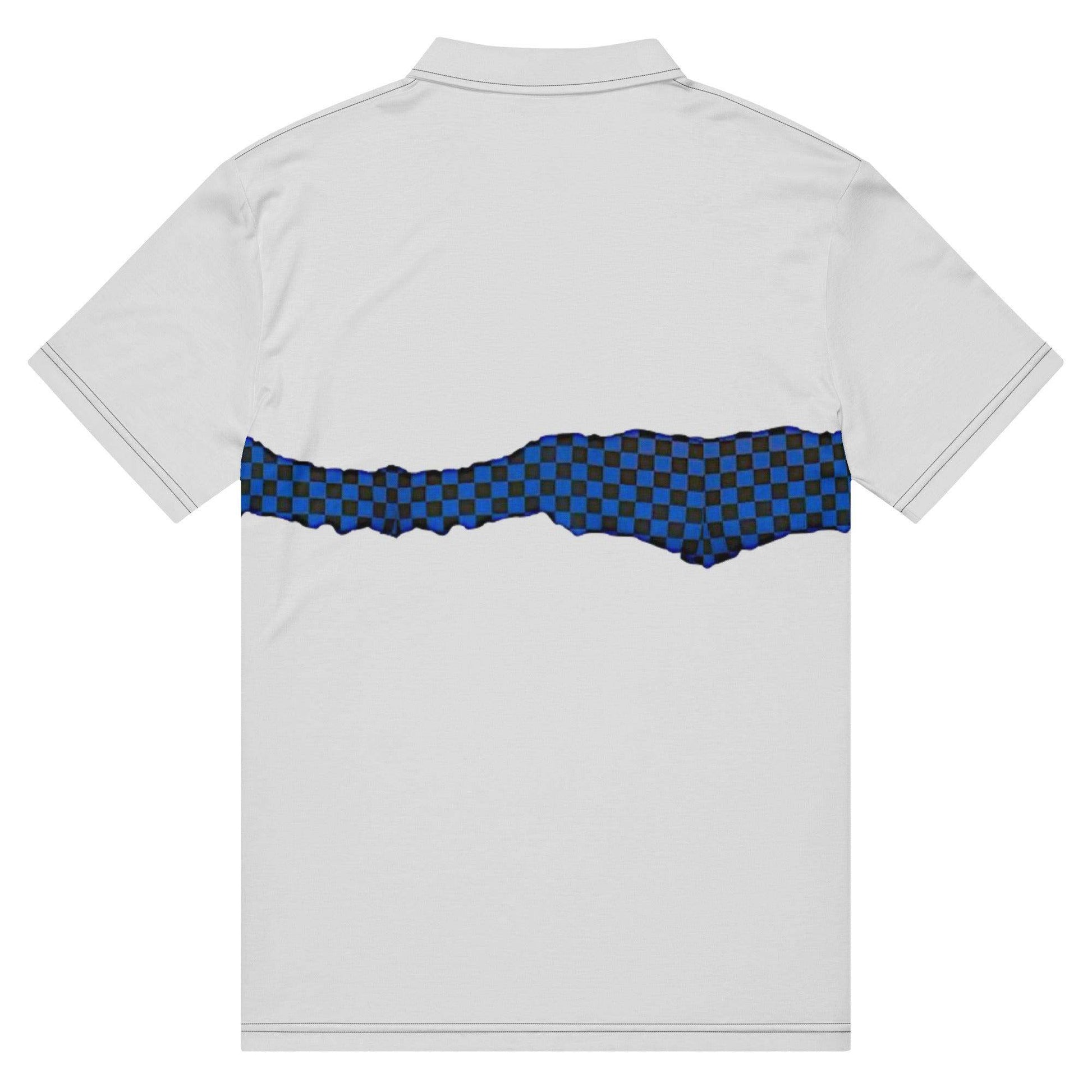 McEnroe Grey Blue Check polo shirt - Game Yarns