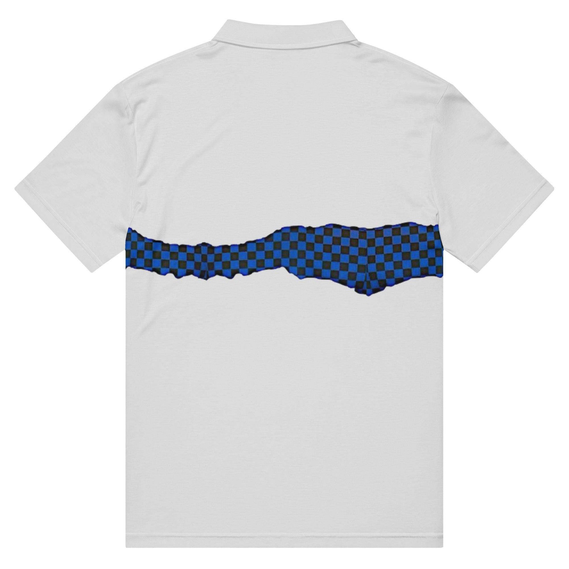 McEnroe Grey Blue Check polo shirt - Game Yarns