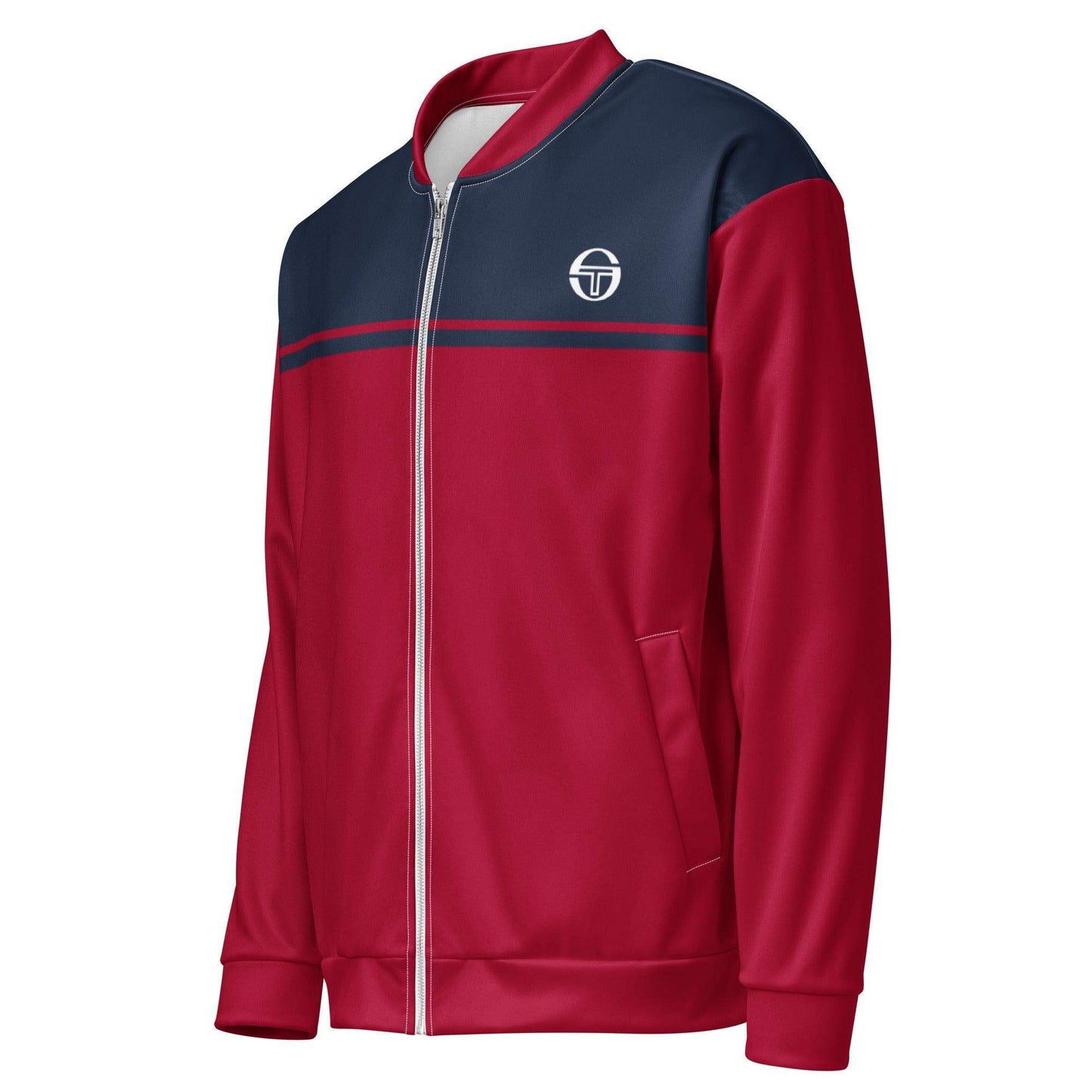 McEnroe New Young Line Blue Burgundy Bomber Jacket - Game Yarns