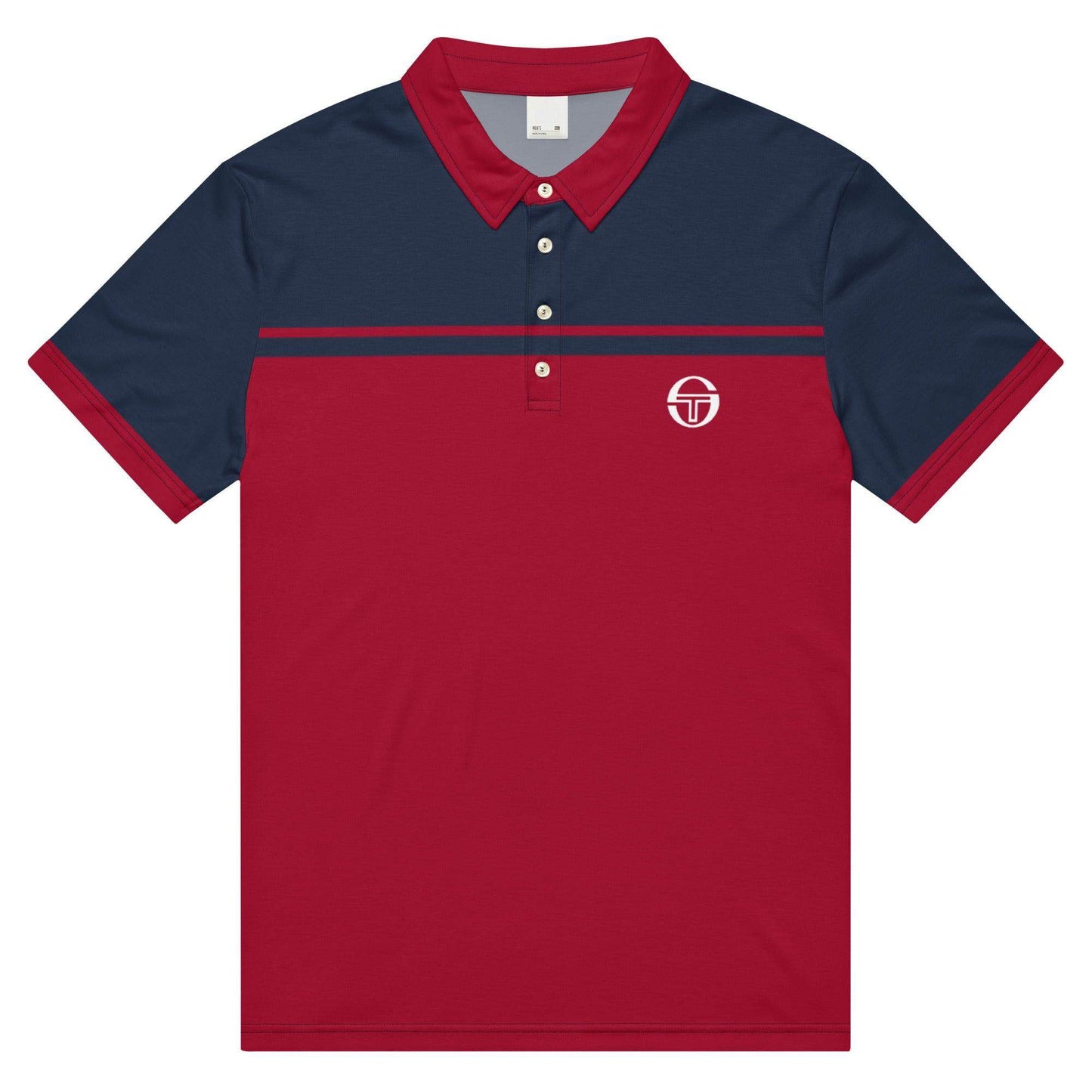 McEnroe New Young Line Blue Burgundy Polo Shirt - Game Yarns