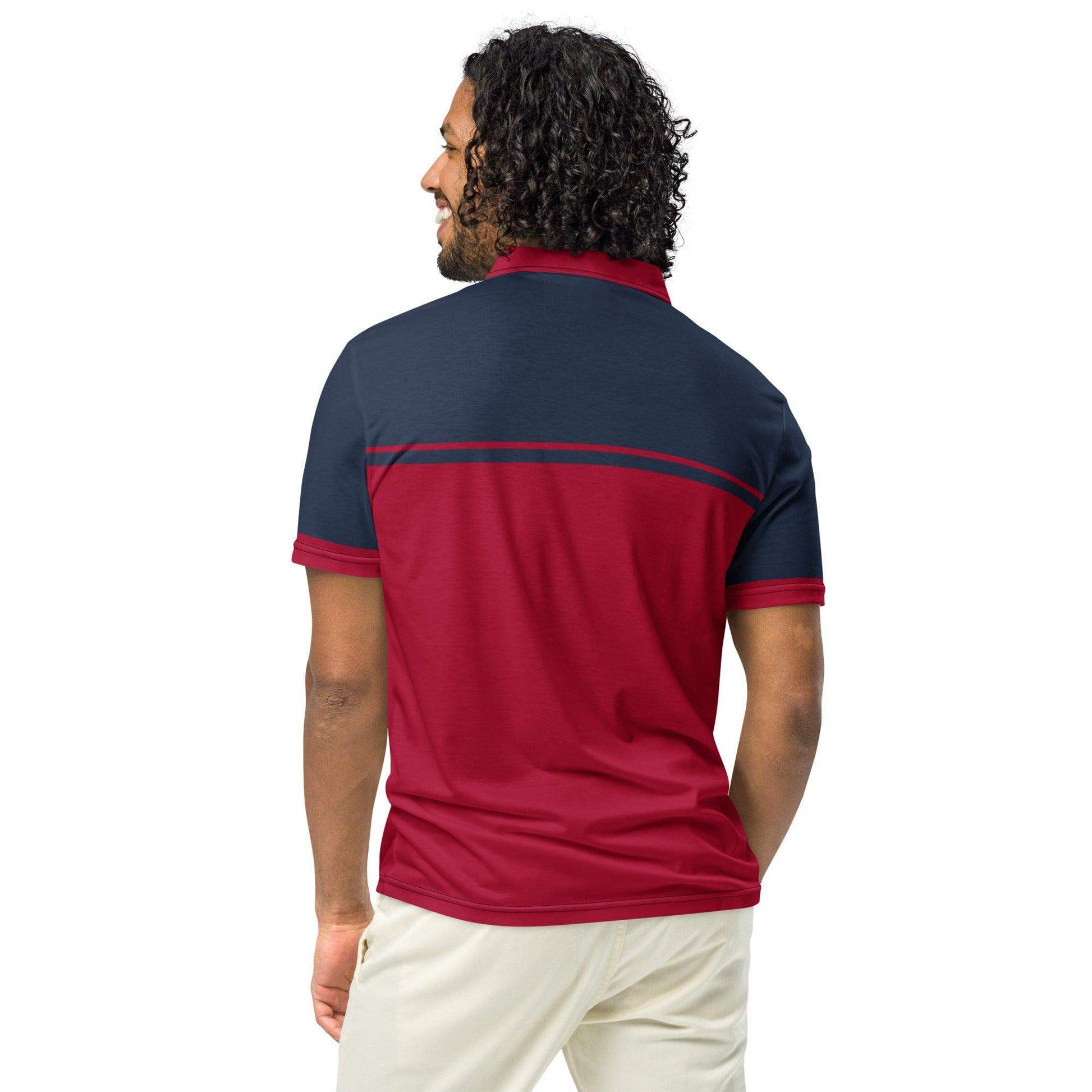 McEnroe New Young Line Blue Burgundy Polo Shirt - Game Yarns