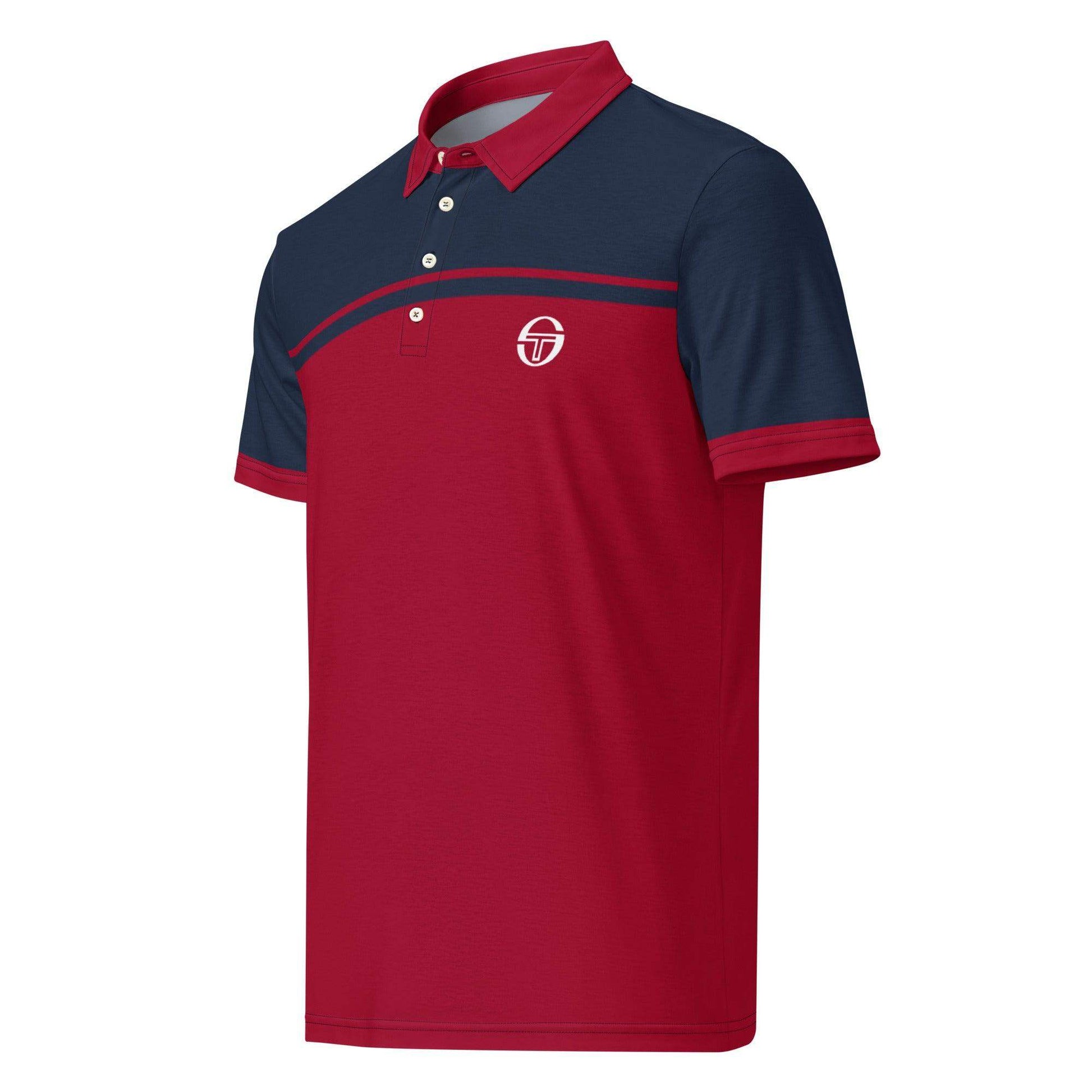 McEnroe New Young Line Blue Burgundy Polo Shirt - Game Yarns