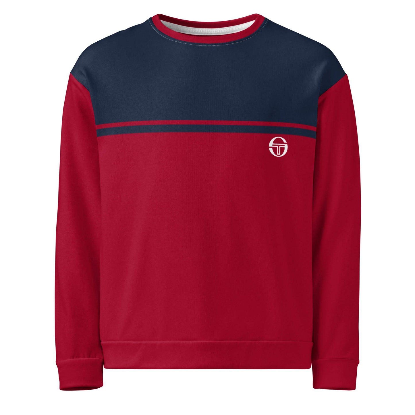 McEnroe New Young Line Blue Burgundy Sweatshirt - Game Yarns