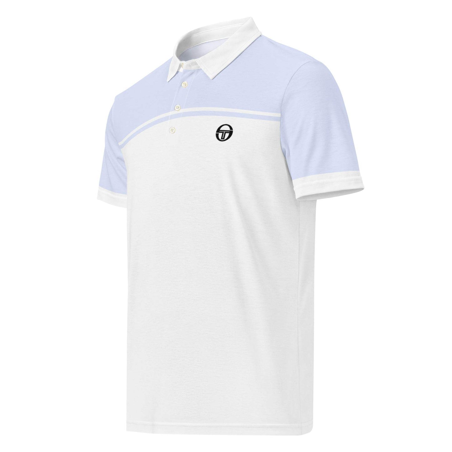 McEnroe New Young Line Silver Blue with Sleeves Polo Shirt - Game Yarns