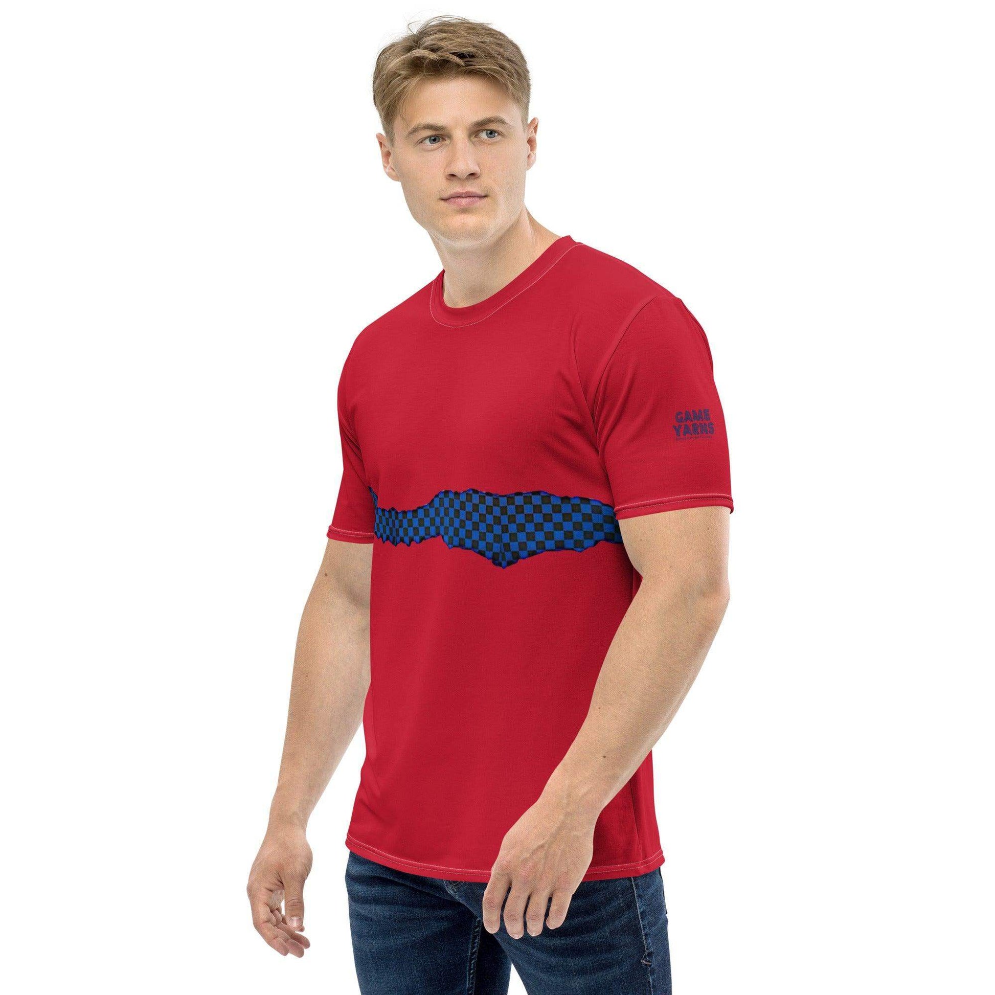 McEnroe Red Blue Check T-shirt - Game Yarns