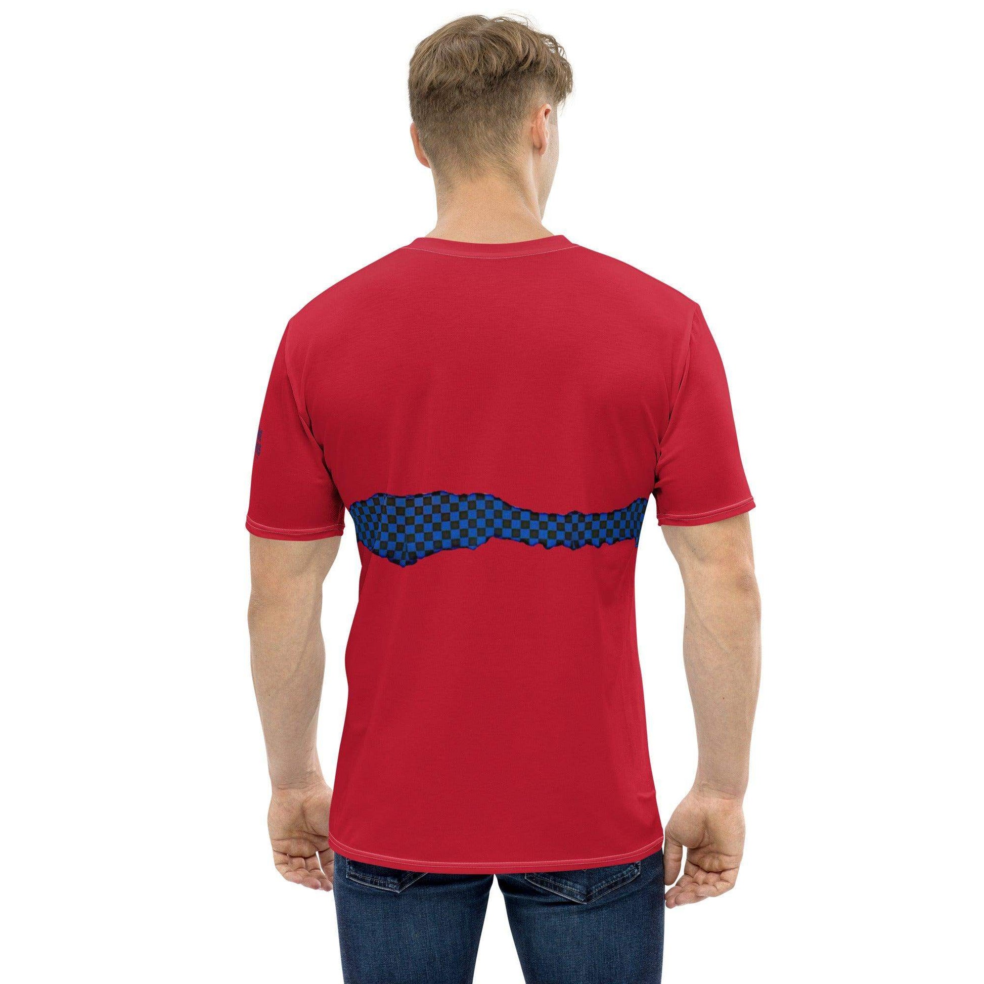 McEnroe Red Blue Check T-shirt - Game Yarns