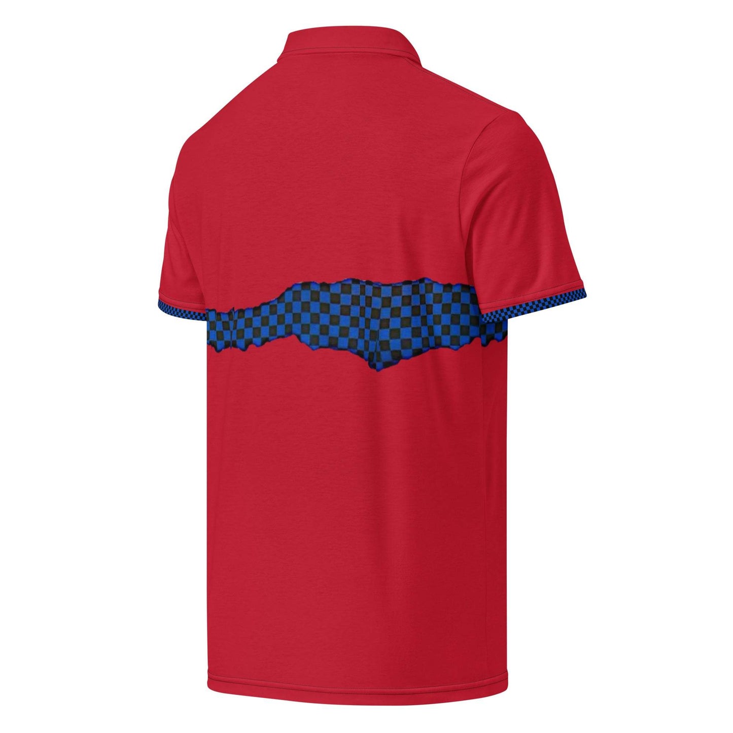 McEnroe Retro Red Blue Check polo - Game Yarns