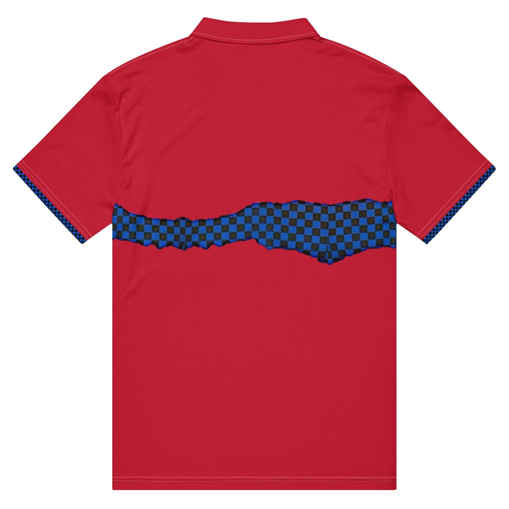 McEnroe Retro Red Blue Check polo - Game Yarns