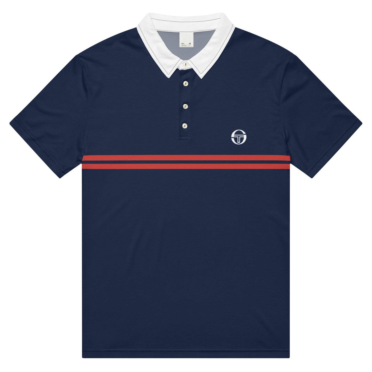 McEnroe Supermac Blue Red Polo Shirt - Game Yarns