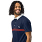 McEnroe Supermac Blue Red Polo Shirt - Game Yarns