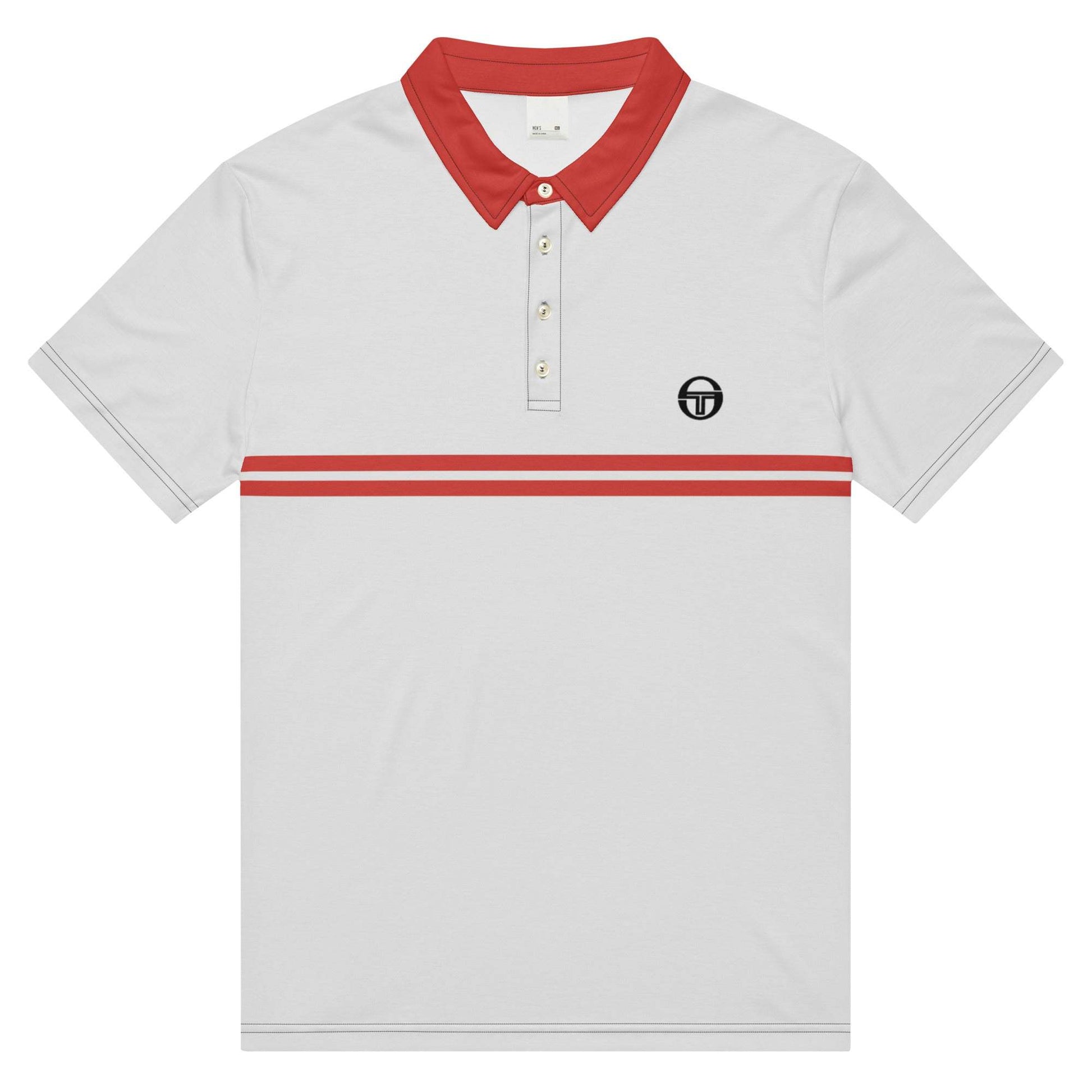 McEnroe Supermac Grey Red Polo Shirt - Game Yarns