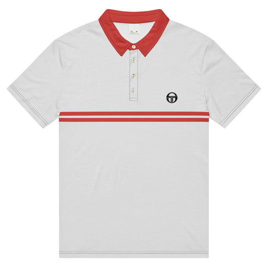 McEnroe Supermac Grey Red Polo Shirt - Game Yarns