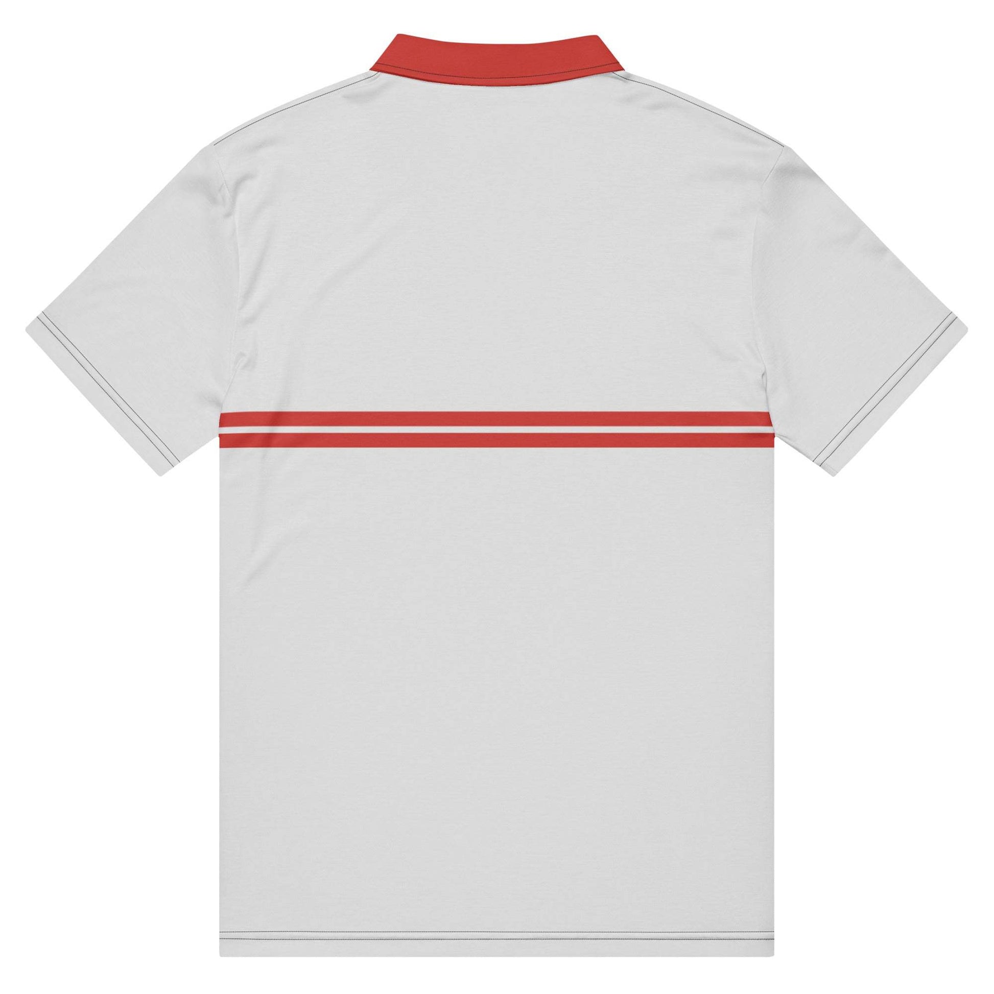 McEnroe Supermac Grey Red Polo Shirt - Game Yarns