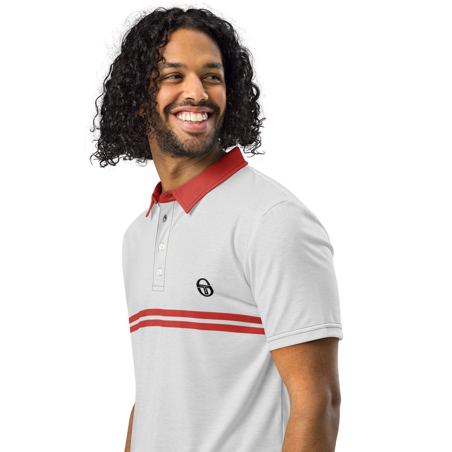 McEnroe Supermac Grey Red Polo Shirt - Game Yarns