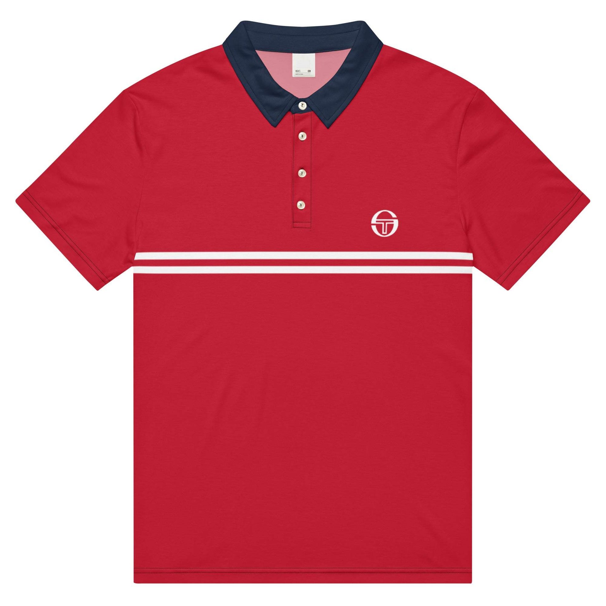 McEnroe Supermac Red White Blue Polo Shirt - Game Yarns