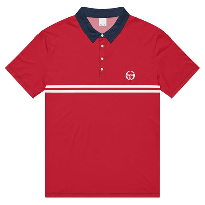 McEnroe Supermac Red White Blue Polo Shirt - Game Yarns