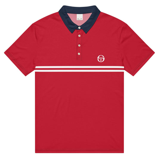 McEnroe Supermac Red White Blue Polo Shirt - Game Yarns