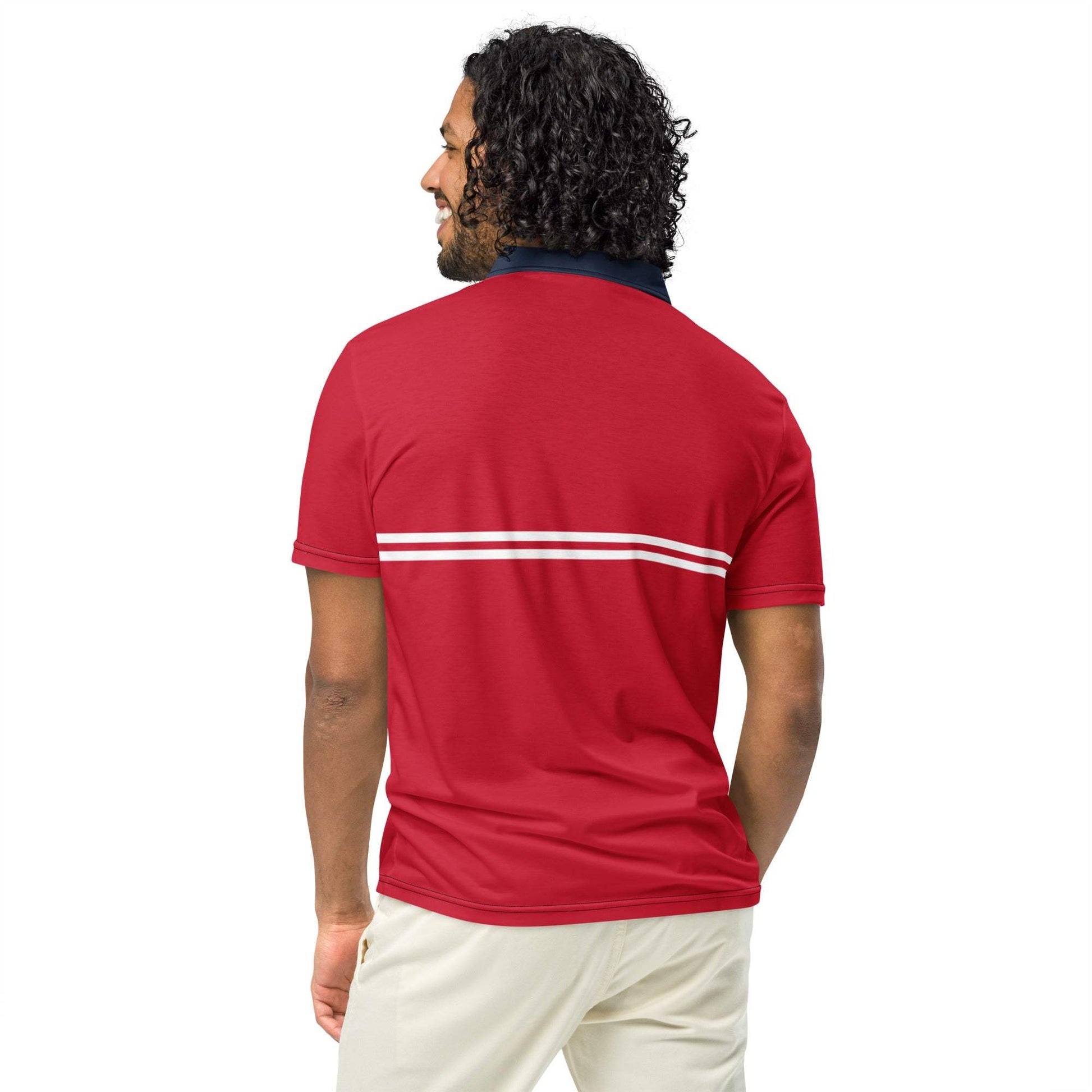 McEnroe Supermac Red White Blue Polo Shirt - Game Yarns