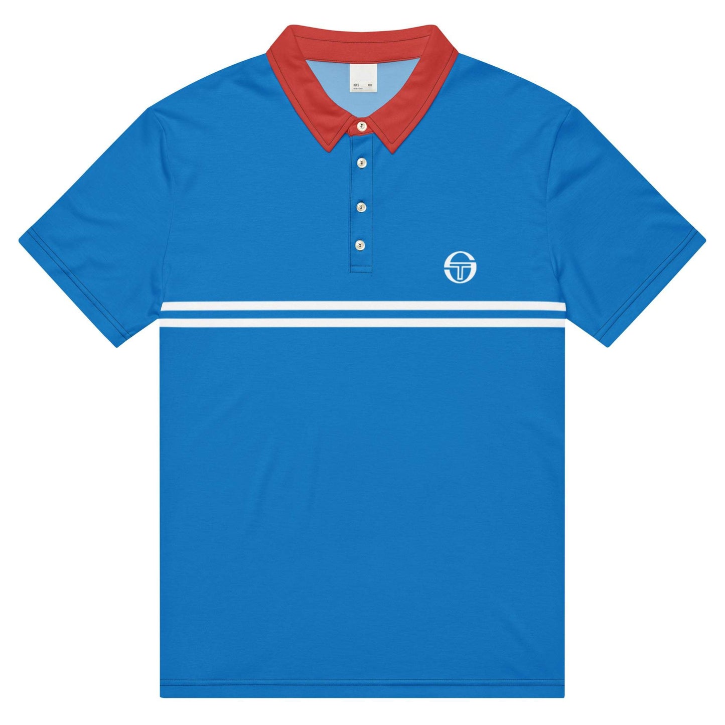 McEnroe Supermac Royal Blue Red Polo Shirt - Game Yarns