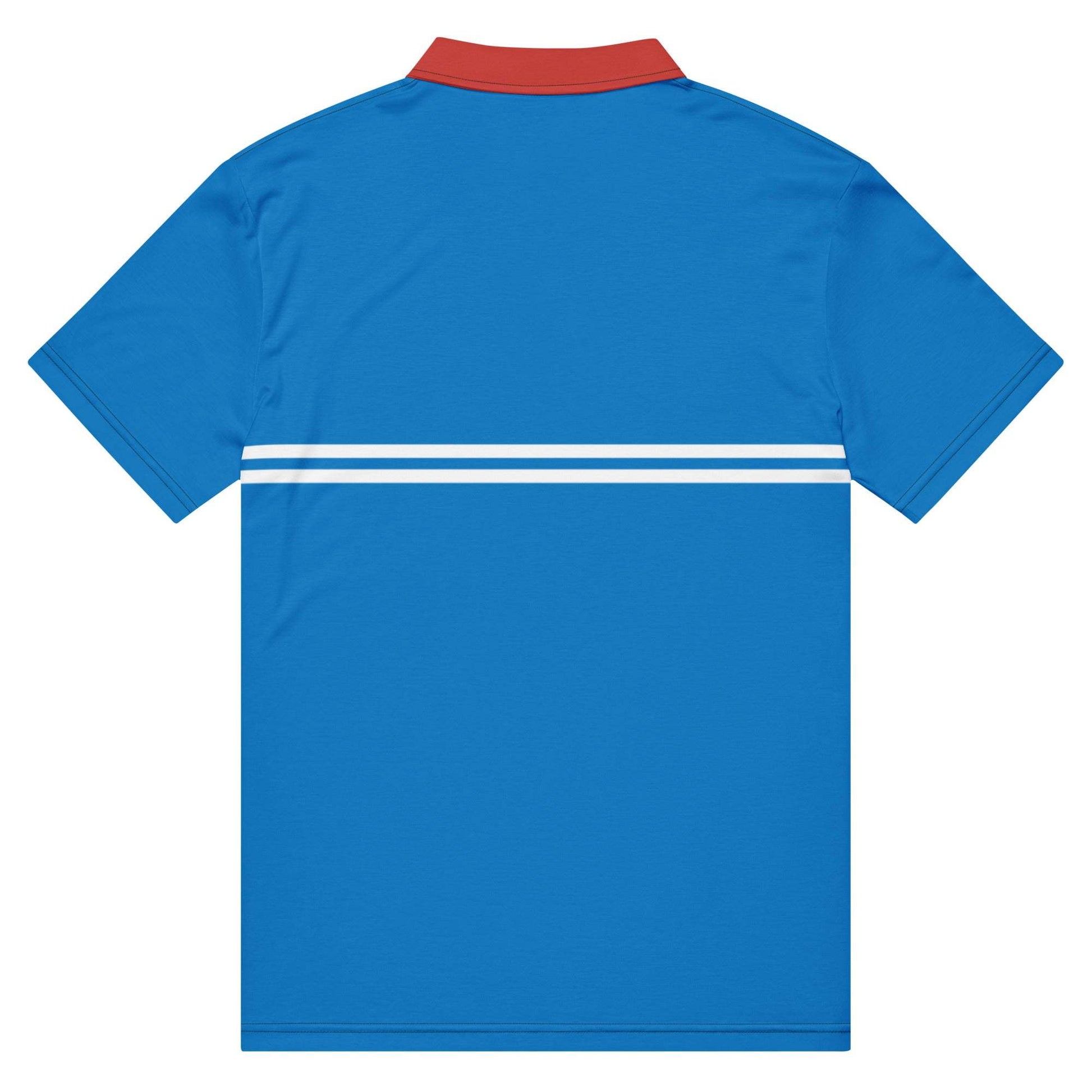 McEnroe Supermac Royal Blue Red Polo Shirt - Game Yarns