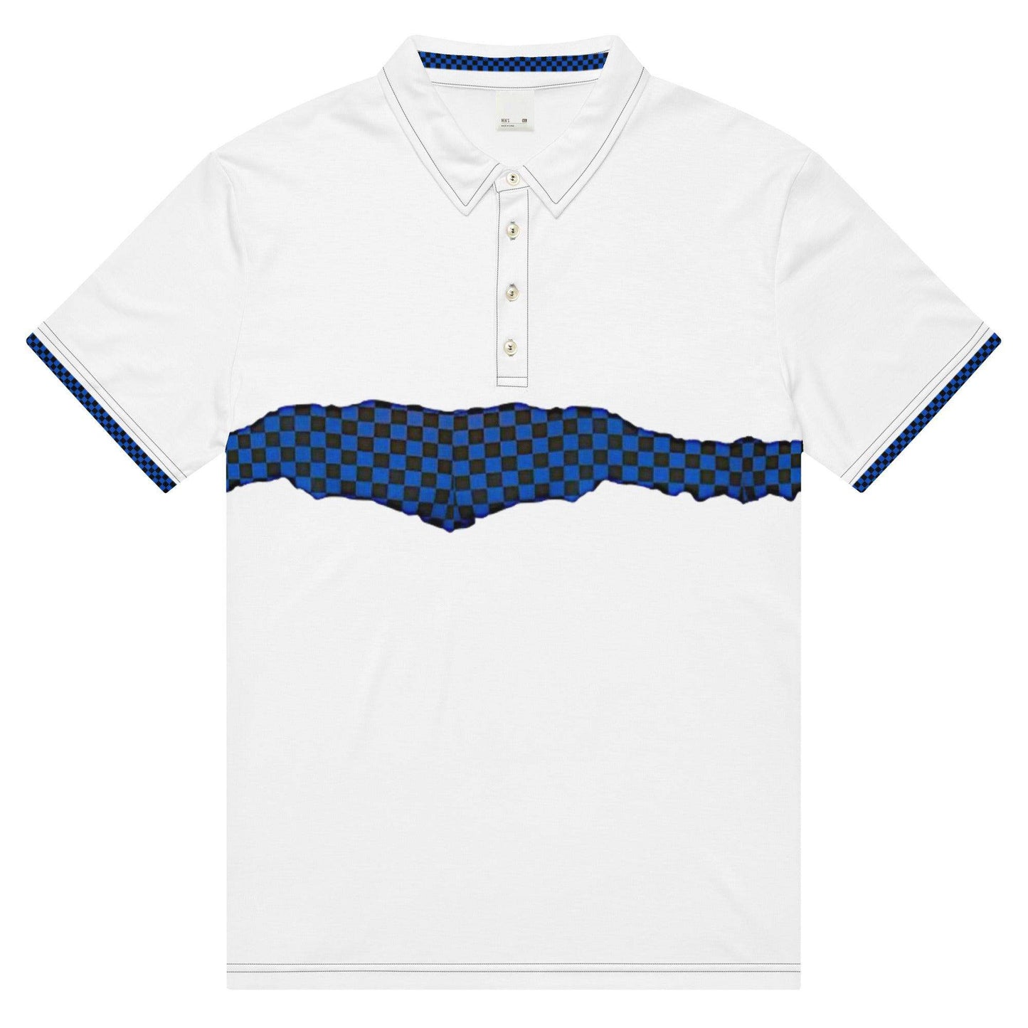 McEnroe White Blue Check polo shirt - Game Yarns