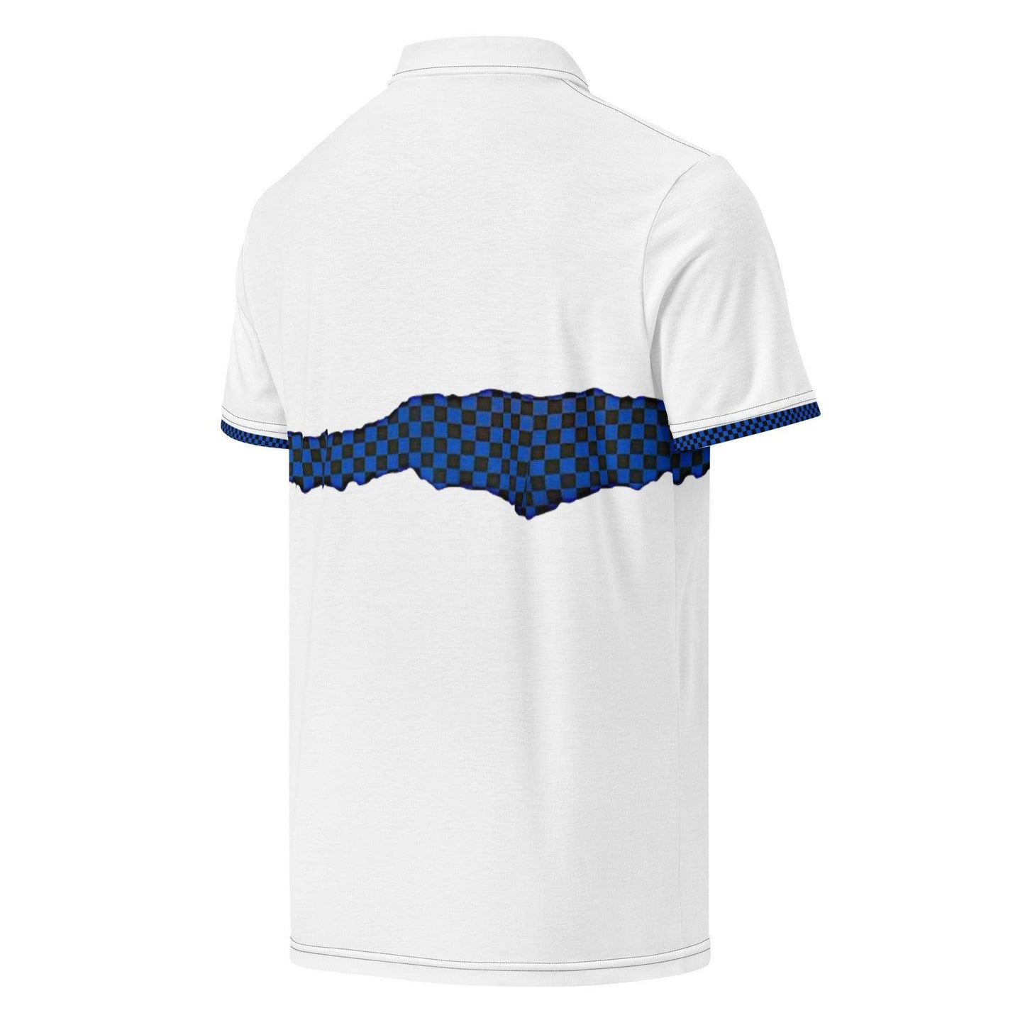 McEnroe White Blue Check polo shirt - Game Yarns