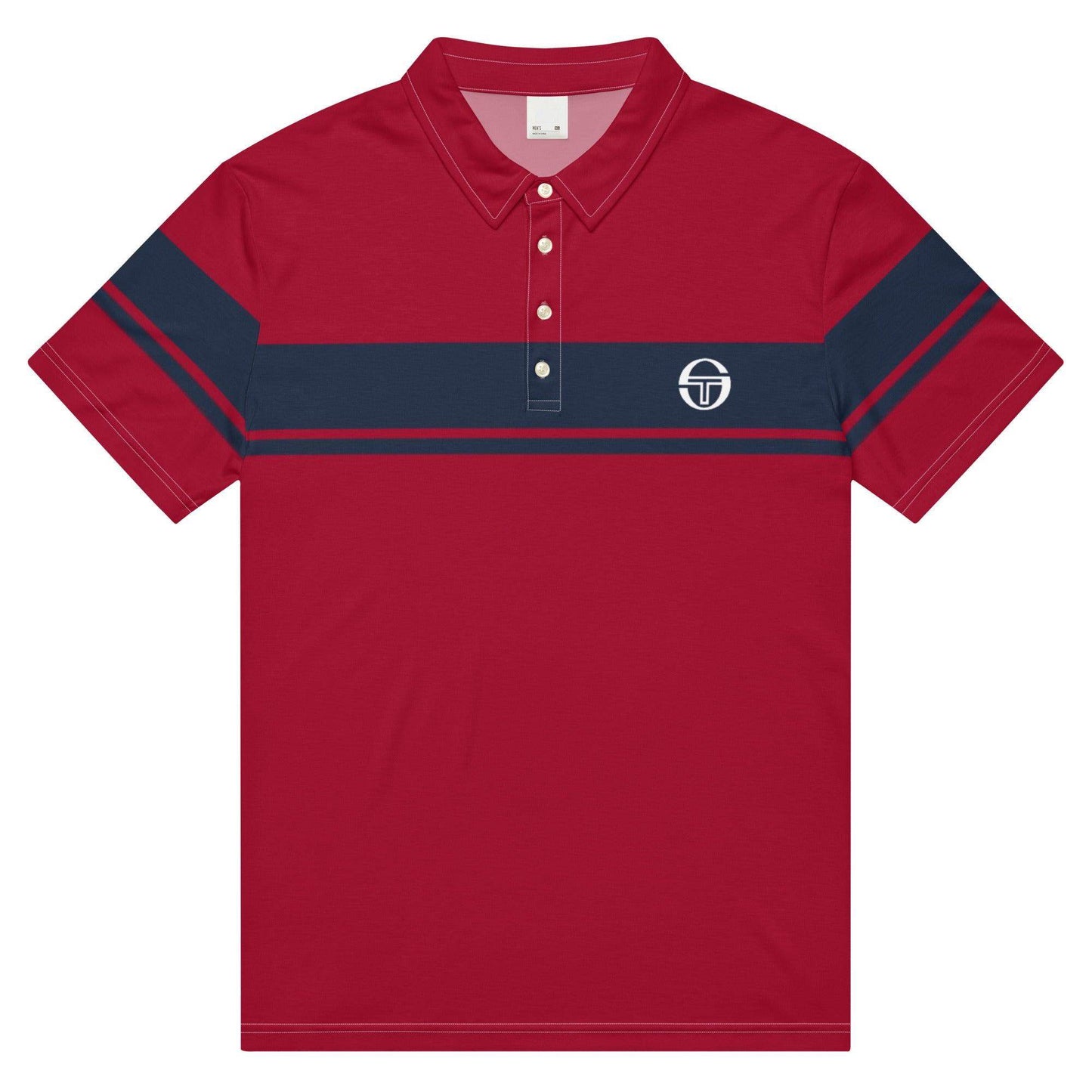 McEnroe Young Line Dark Blue Burgundy Polo Shirt - Game Yarns