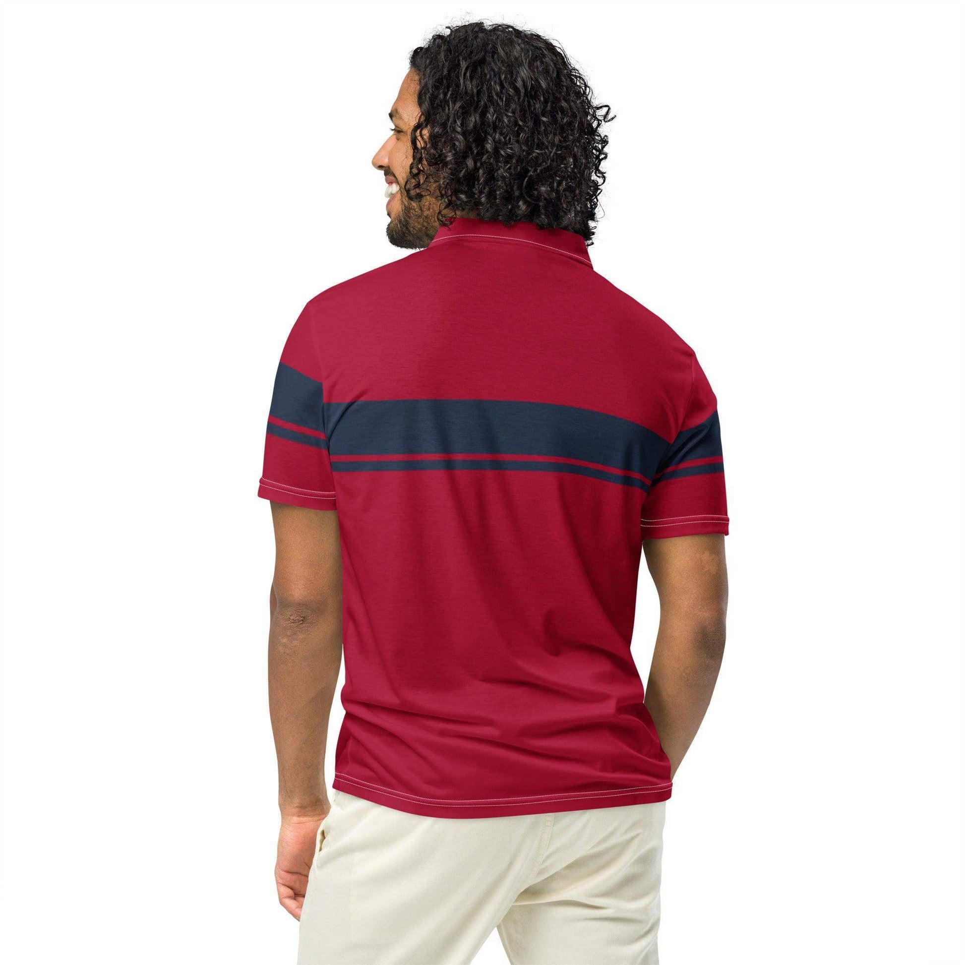 McEnroe Young Line Dark Blue Burgundy Polo Shirt - Game Yarns