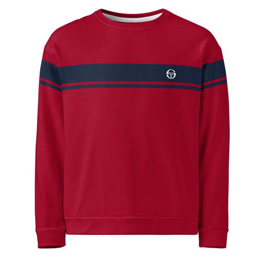 McEnroe Young Line Dark Blue Burgundy Sweatshirt - Game Yarns