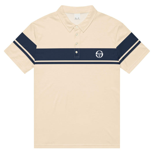 McEnroe Young Line Dark Blue Champagne Polo Shirt - Game Yarns