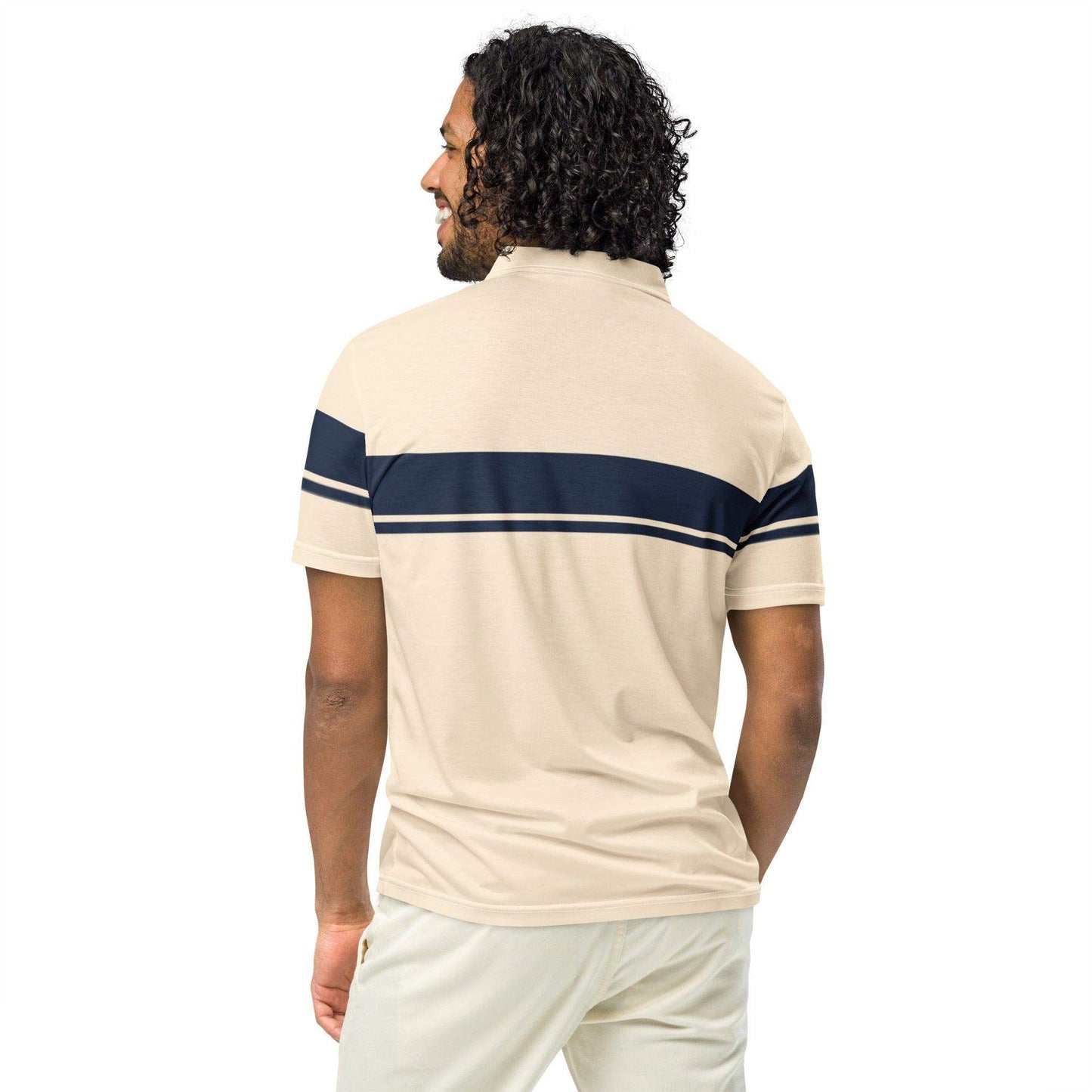 McEnroe Young Line Dark Blue Champagne Polo Shirt - Game Yarns