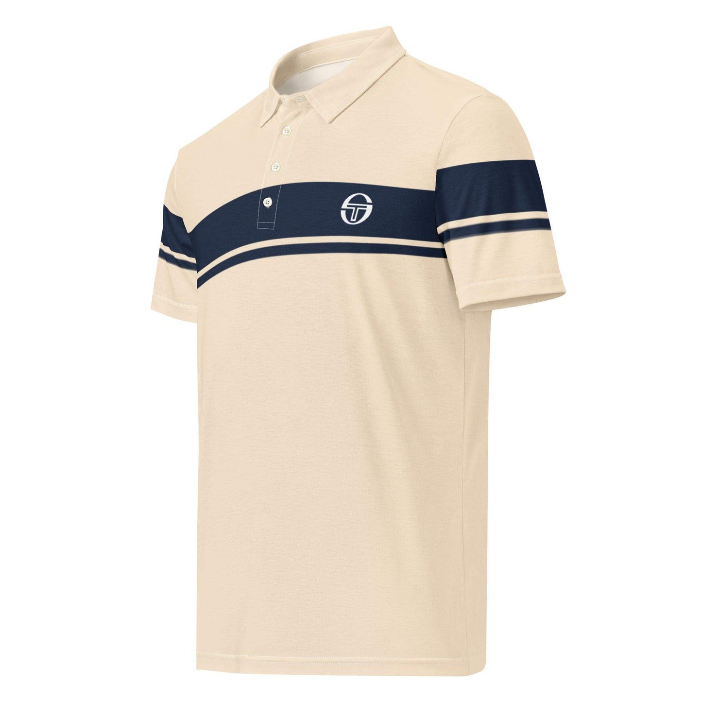 McEnroe Young Line Dark Blue Champagne Polo Shirt - Game Yarns