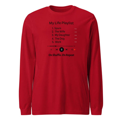 My Life Playlist Customisable Long Sleeve Tee - Game Yarns