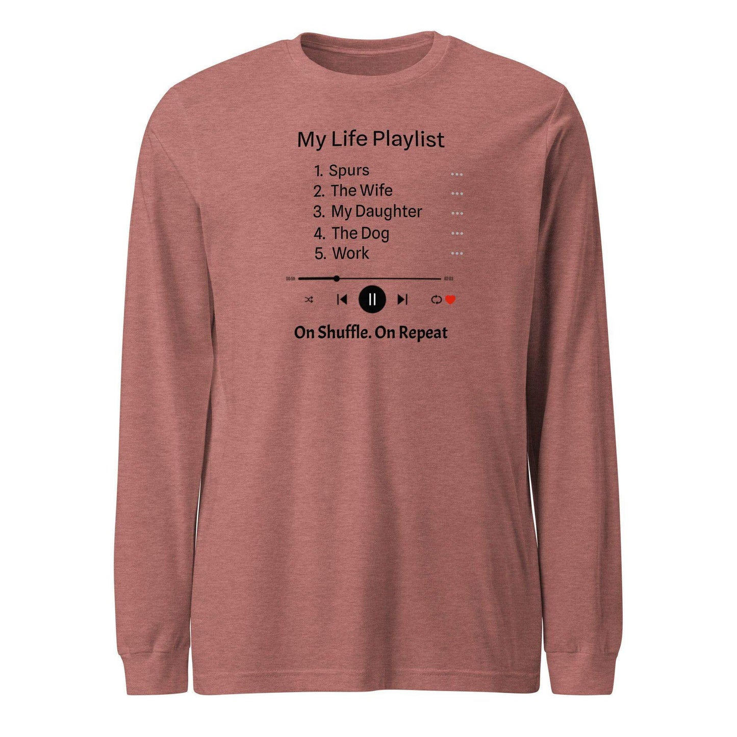 My Life Playlist Customisable Long Sleeve Tee - Game Yarns