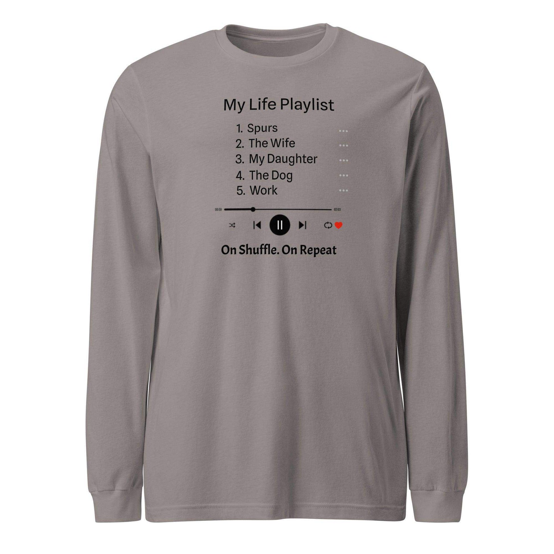 My Life Playlist Customisable Long Sleeve Tee - Game Yarns