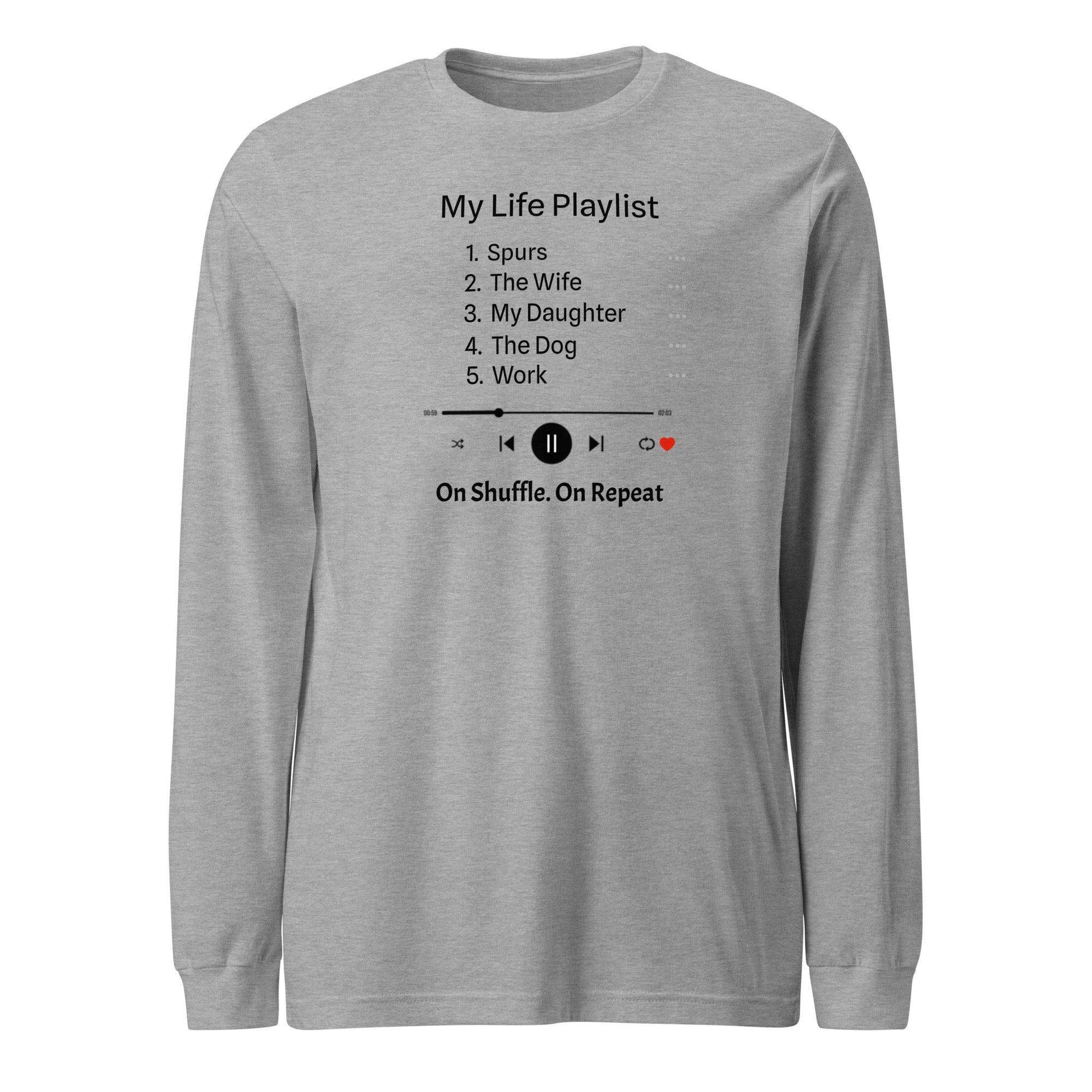 My Life Playlist Customisable Long Sleeve Tee - Game Yarns