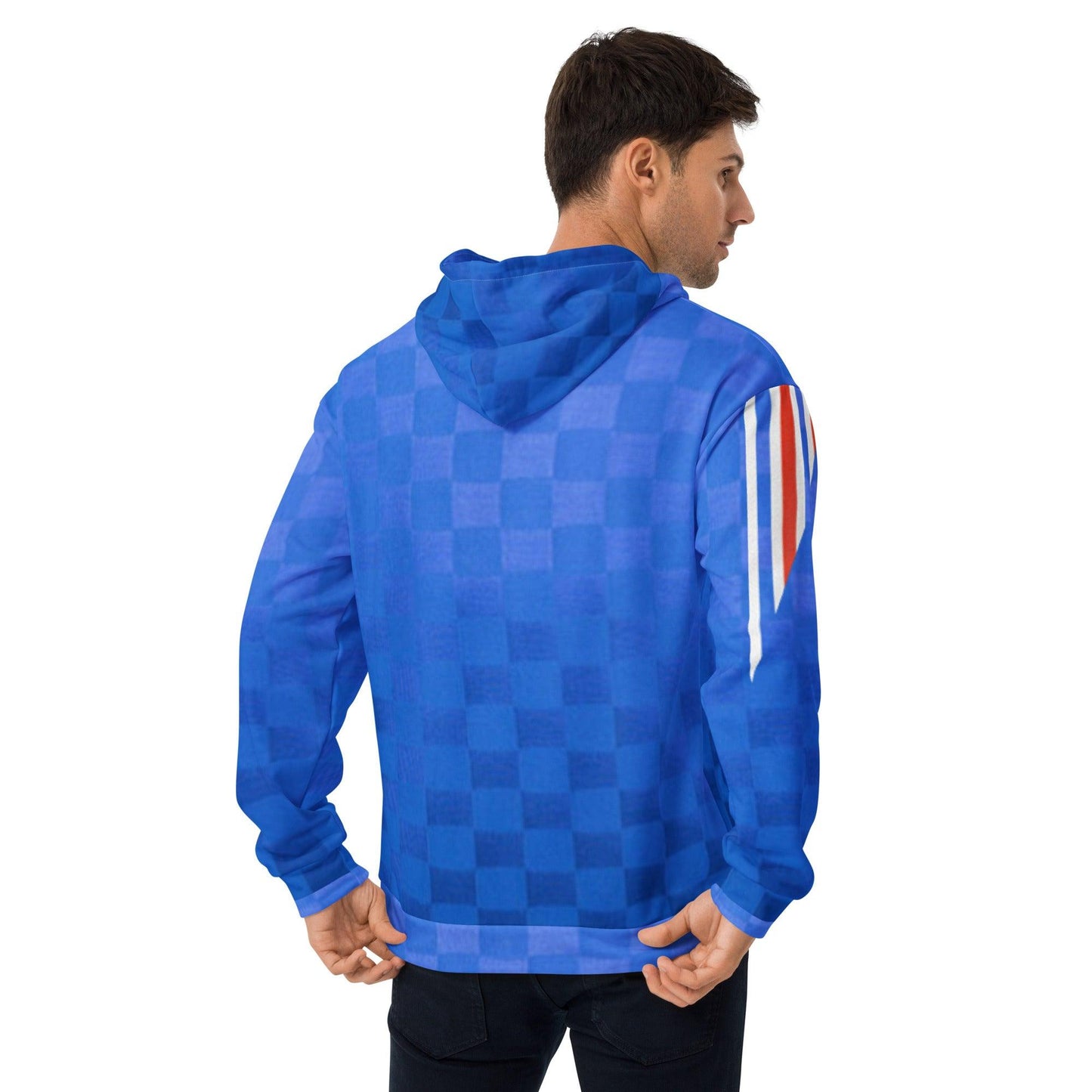 Rangers Retro Pattern Hoodie - Game Yarns