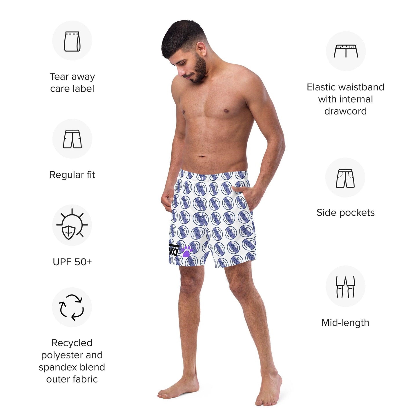 Real Madrid Retro Men's swim trunks - Game Yarns