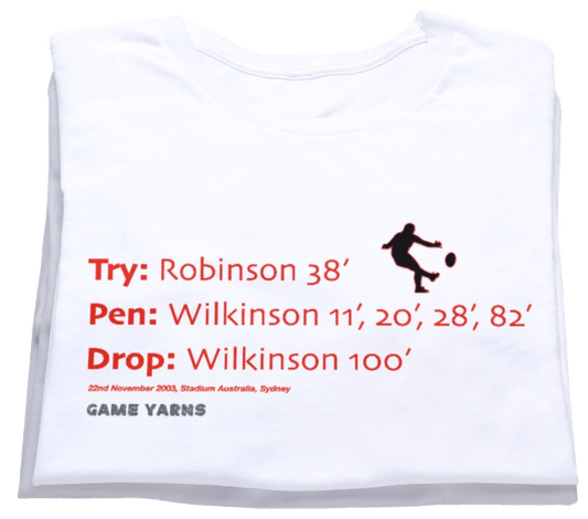 Rugby World Cup Final 2003 England Winners Game Yarns T-shirt