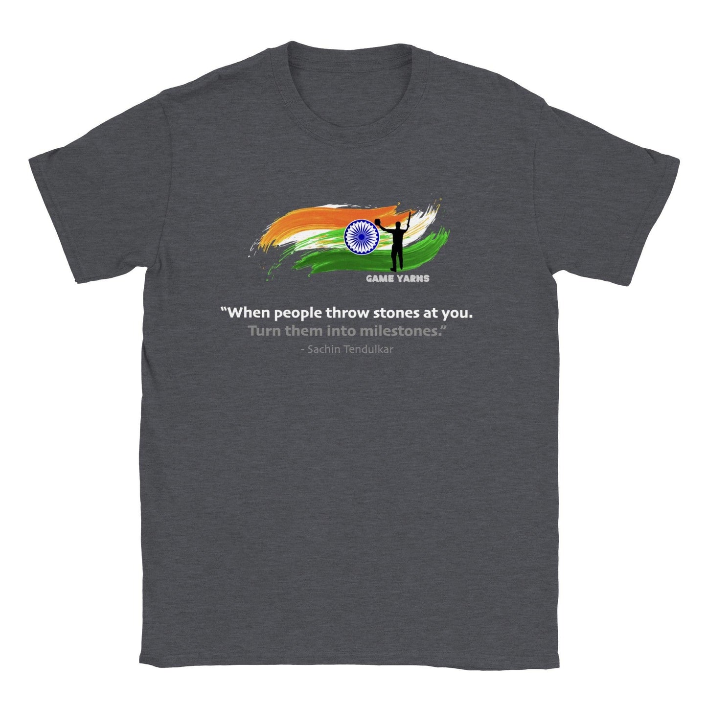 Sachin Tendulkar Cricket Motivation T-shirt by Game Yarns 