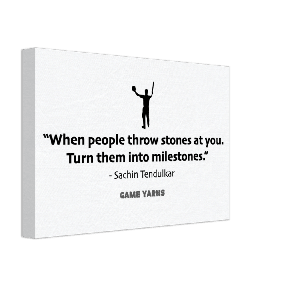 Sachin Tendulkar Motivation Canvas by Game Yarns