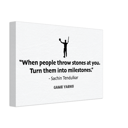 Sachin Tendulkar Motivation Canvas by Game Yarns